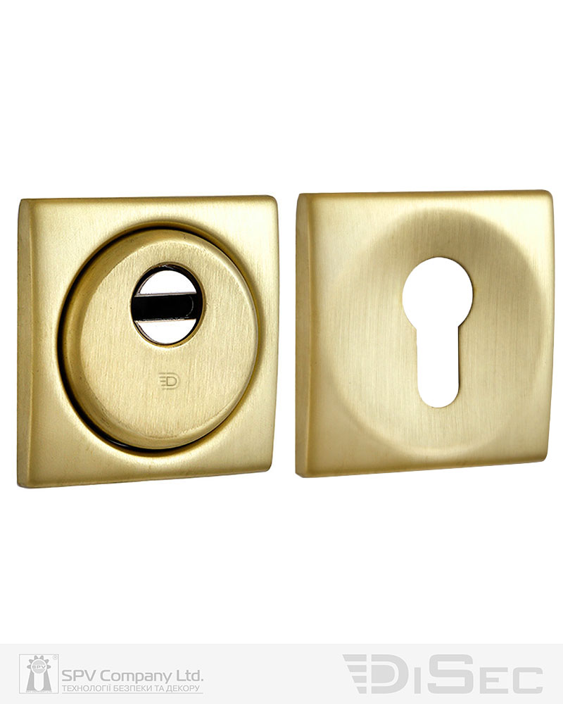 Фото Протектор DISEC   SFERIK BD+ DIN SQUARE 25мм   Латунь_мат 3клас TT     Комплект в інтернет-магазині locksmaster.com.ua