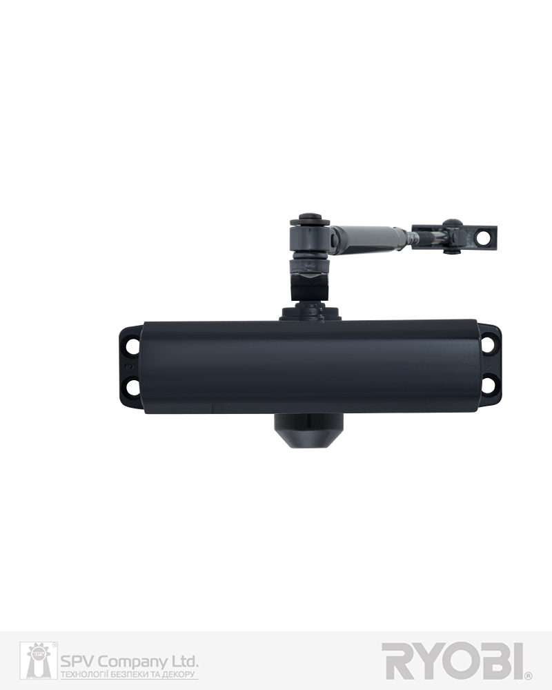 Фото Дотягувач накладний RYOBI 9900 9903 ANTHRACITE   STD_ARM EN_2/3 до_65кг 965мм     осьового типу верхнього монтажу   в інтернет-магазині locksmaster.com.ua