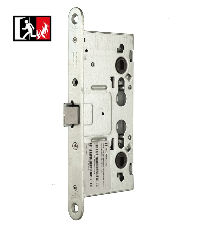 Фото Замок TESA для активної стулки врізний CF60 1 Locking BS65мм 72мм Zinc   9x9мм   в інтернет-магазині locksmaster.com.ua