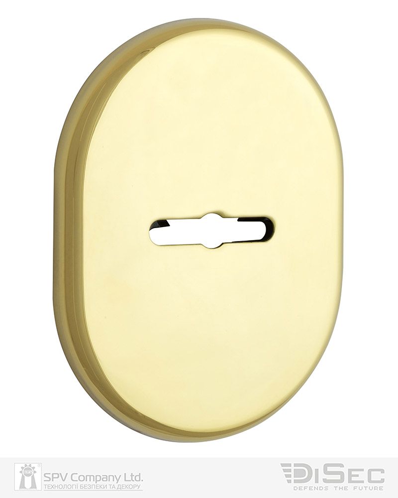 Фото Щиток DISEC     KT037 MATRIX OVAL     Латунь_полірована   L     Без шторки в інтернет-магазині locksmaster.com.ua