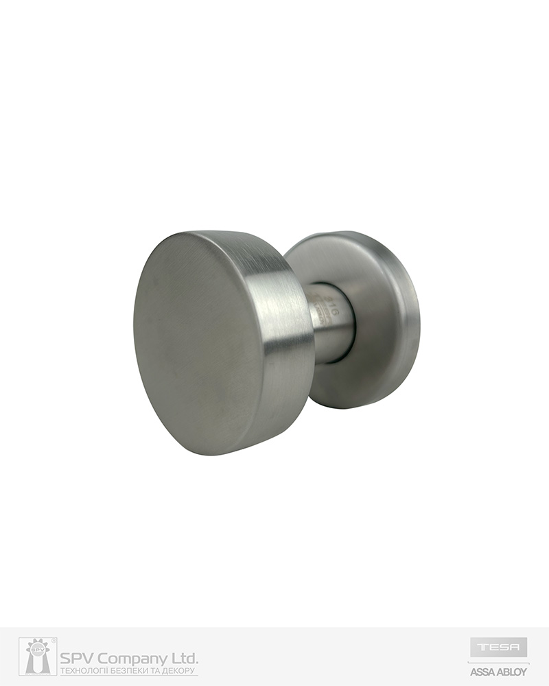 Фото Ручка дверна TESA KNOB INOX   ROUND fix   Нерж.сталь_мат     накладне KNOB NEREZ_MAT Traffic в інтернет-магазині locksmaster.com.ua
