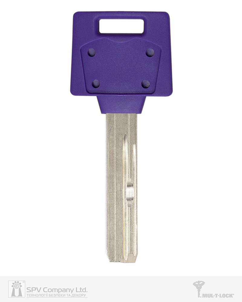 Фото Ключ MUL-T-LOCK MTL400 1KEY 2835 42,5мм HORIZONTAL   NSi 31мм     DND3D_PURPLE_INS     в інтернет-магазині locksmaster.com.ua