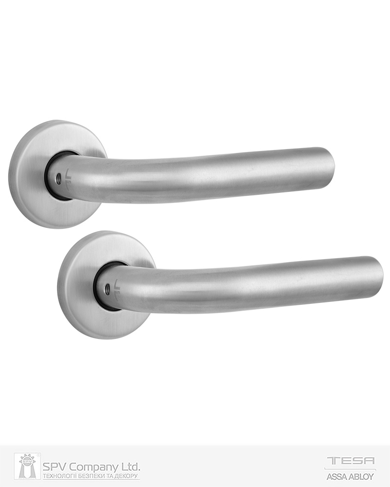 Фото Ручка дверна TESA VECTOR   ROUND mov-mov   Нерж.сталь_мат   85мм накладне VECTOR NEREZ_MAT Комплект в інтернет-магазині locksmaster.com.ua