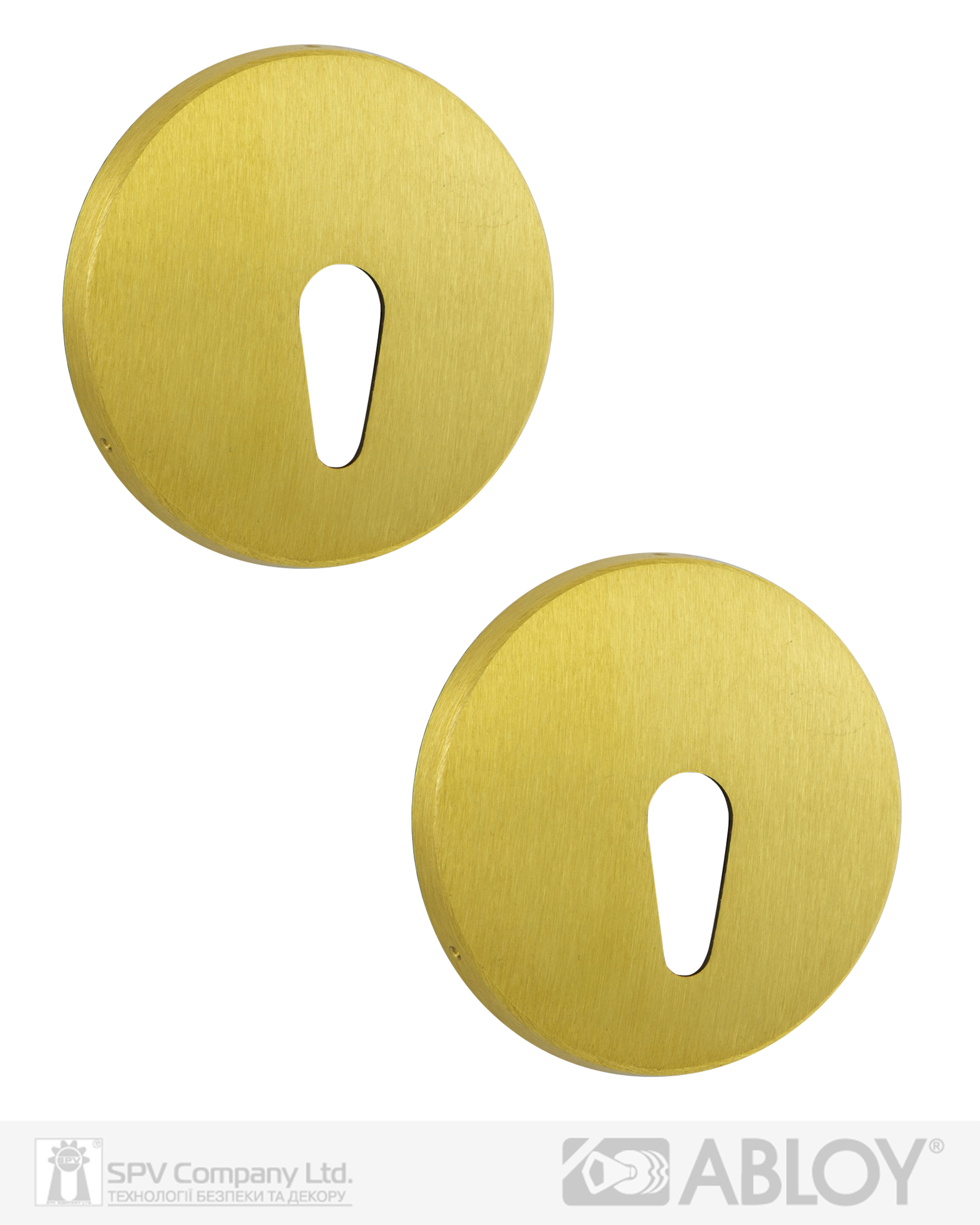 Фото Щиток ABLOY   LH002   A ROUND   Латунь_мат 38-60мм універсальне   MS_HA Комплект в інтернет-магазині locksmaster.com.ua