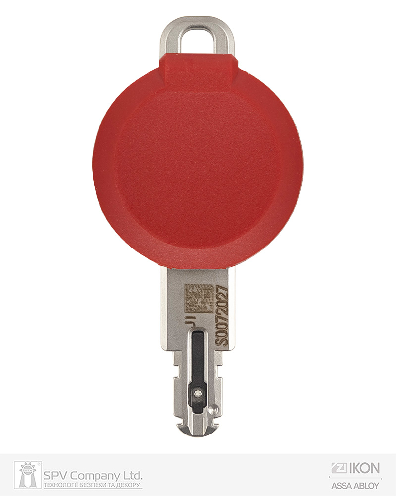 Фото Ключ IKON e-CLIQ 1KEY   27мм VERTICAL CLIQ_GO Bluetooth з кнопкою   15мм       RED в інтернет-магазині locksmaster.com.ua