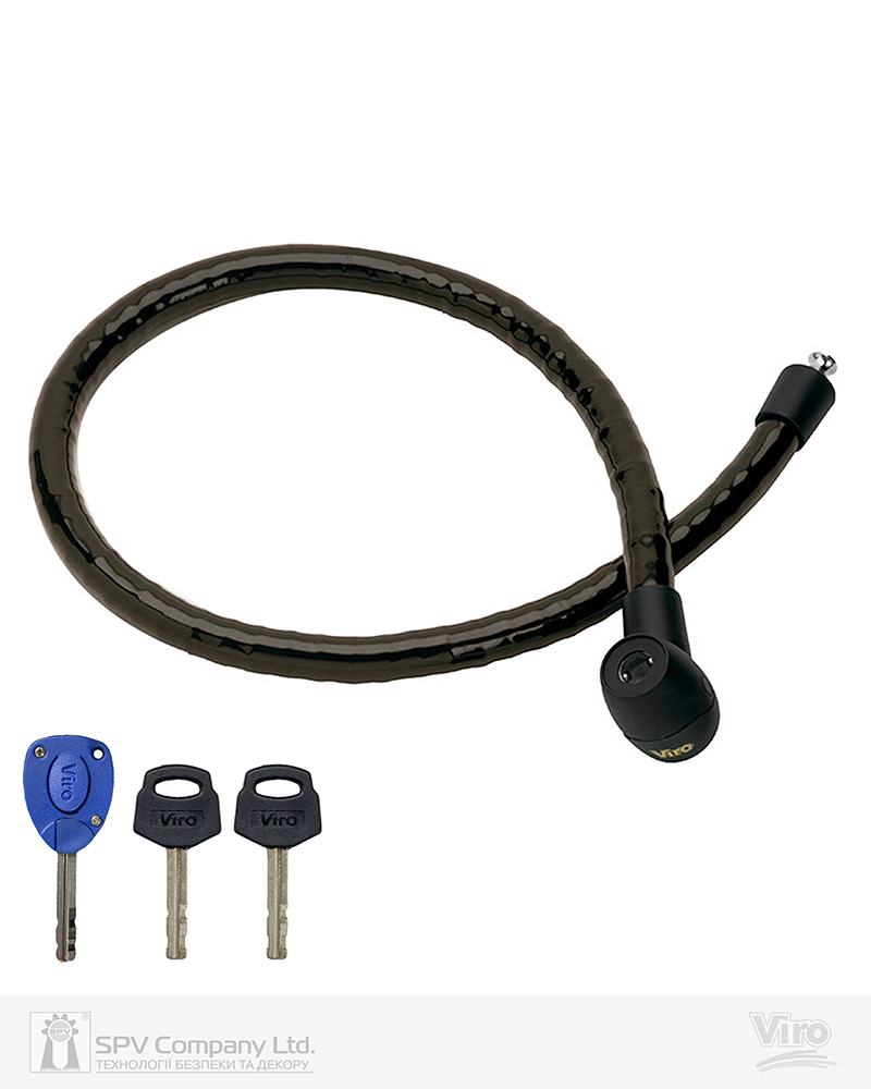 Фото Замок VIRO MOTO SERPIS_PLUS   з тросом 120 см   3KEY       в інтернет-магазині locksmaster.com.ua