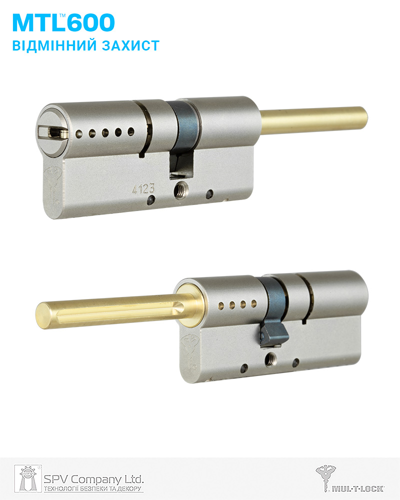 Фото Циліндр MUL-T-LOCK DIN_ST XP ST MTL600 121-168 NST 90x(31-78)   CAM30   3KEY DND3D_BLUE_INS 264S+ в інтернет-магазині locksmaster.com.ua