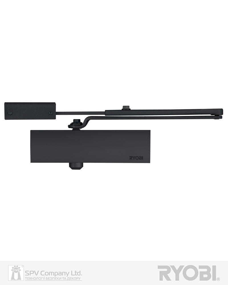 Фото Дотягувач накладний RYOBI 1200 D-1200P(U) ANTHRACITE   UNIV_ARM EN_2/3/4 80кг 1100мм   FIRE   в інтернет-магазині locksmaster.com.ua