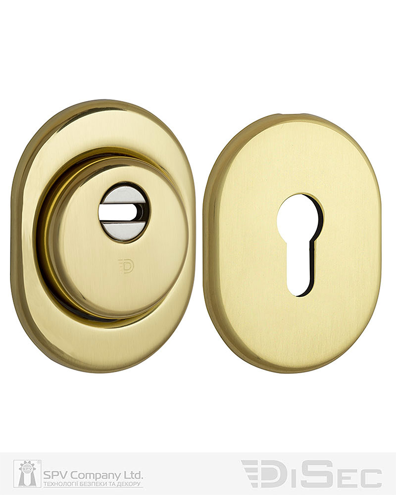 Фото Протектор DISEC   SFERIK BD+ DIN OVAL 25мм   Латунь_полірована 3клас L     Комплект в інтернет-магазині locksmaster.com.ua