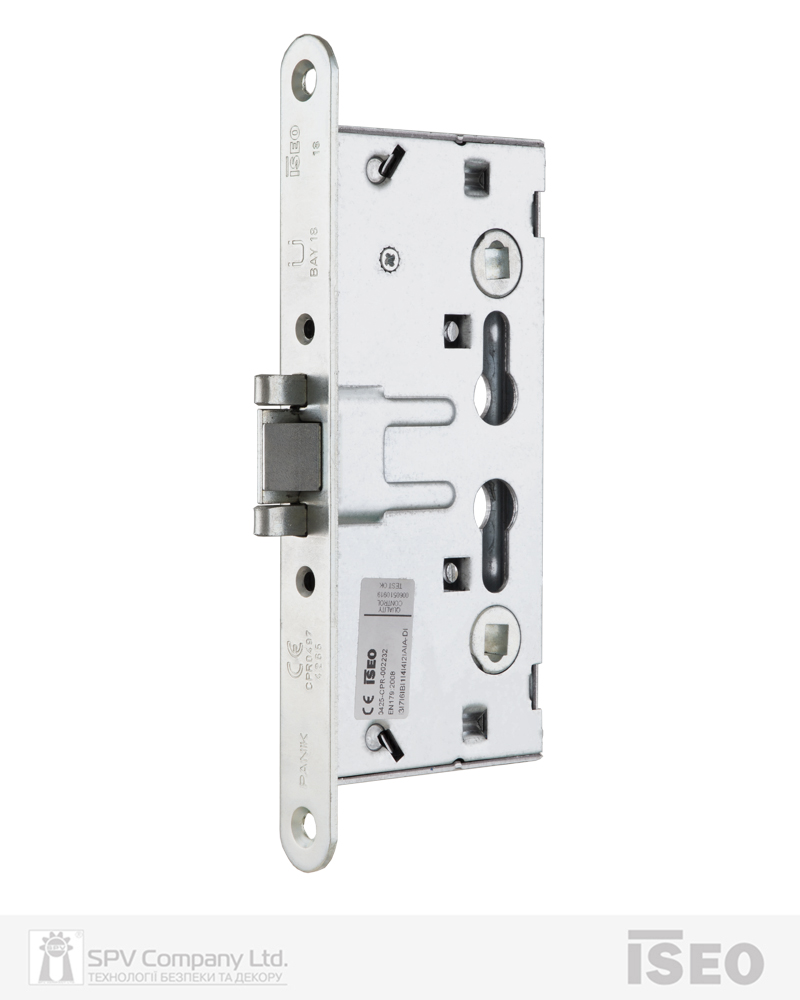 Фото Замок ISEO   врізний 214140654 1 Locking BS65мм 72мм   9x9мм Zinc PANIC FUNCTION E в інтернет-магазині locksmaster.com.ua