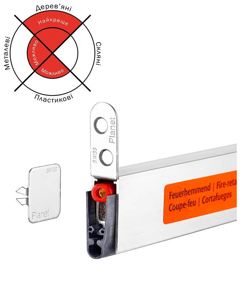 Фото Ущільнювач активний PLANET HS 13x30mm/22mm 48 db 960 мм дерев'яні 900908, до розсувних дверей   в інтернет-магазині locksmaster.com.ua