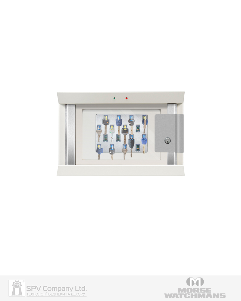Фото Сейф додатковий MORSE WATCHMANS KeyWatcher Illuminated 1 модуль 16 ключів Прозорі з полікарбонату 12-24 VDC   в інтернет-магазині locksmaster.com.ua