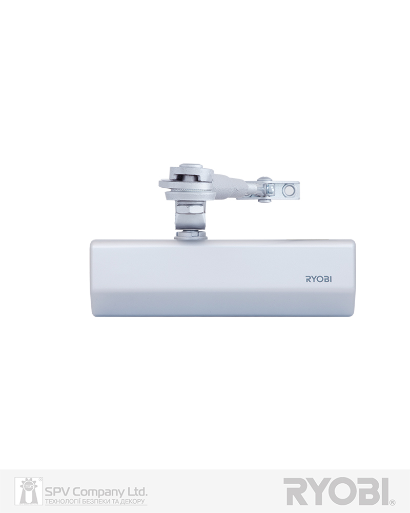 Фото Дотягувач накладний RYOBI 1500 DS-1554 SILVER   STD_HO_ARM EN_2/3/4 до_80кг 1100мм     осьового типу верхнього монтажу   в інтернет-магазині locksmaster.com.ua