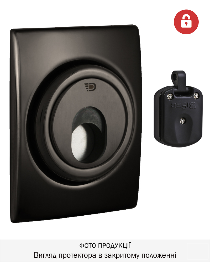 Фото Протектор DISEC MAGNETIC_3G   3G2WB DIN SQUARE 25мм   Хром_чорний   8 3KEY KM0P3G Зовнішній в інтернет-магазині locksmaster.com.ua