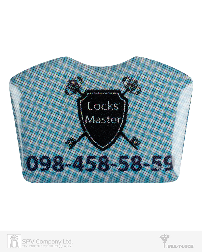 Фото Вставка-лого_кольорова ACRYL ЦЕНТР СВЕТА LOCKSMASTER BLUE об’ємна, самоклеюча в інтернет-магазині locksmaster.com.ua