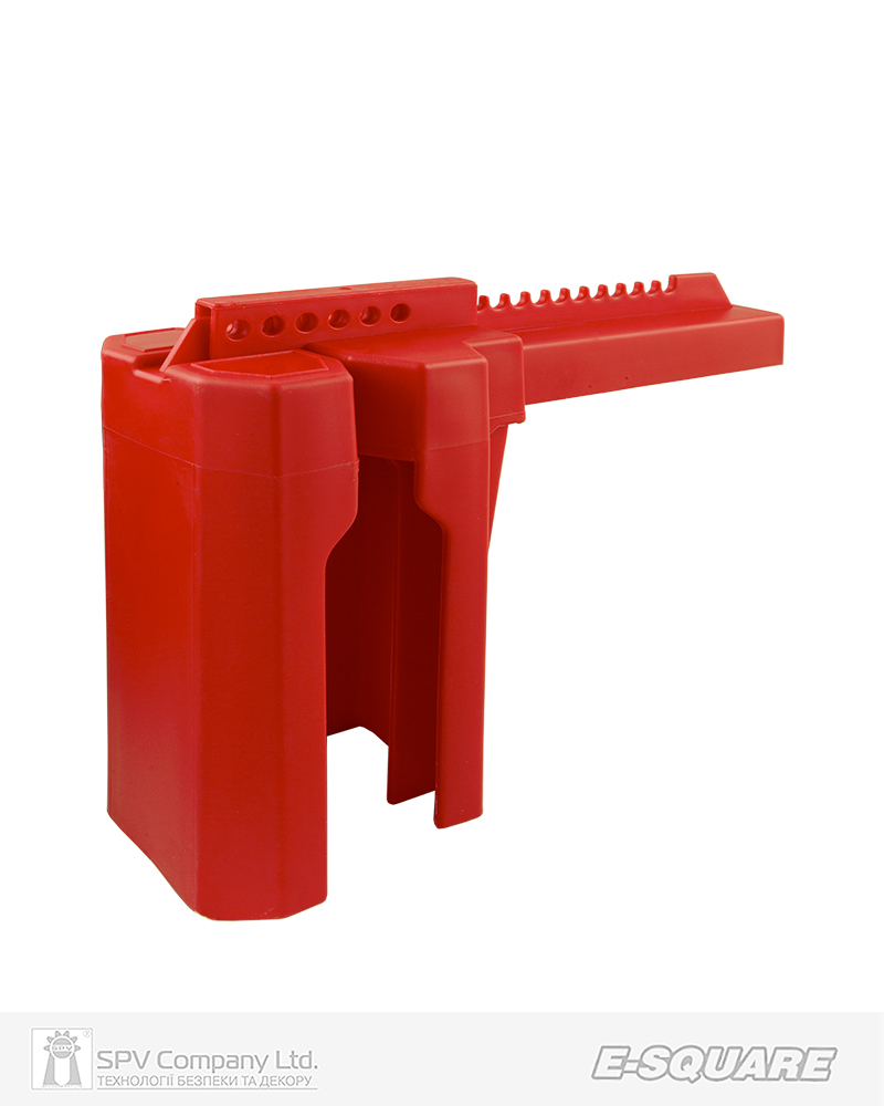 Фото Блокіратор E-SQUARE   кульового вентилю накладний, великий 50-200 мм, червоний в інтернет-магазині locksmaster.com.ua