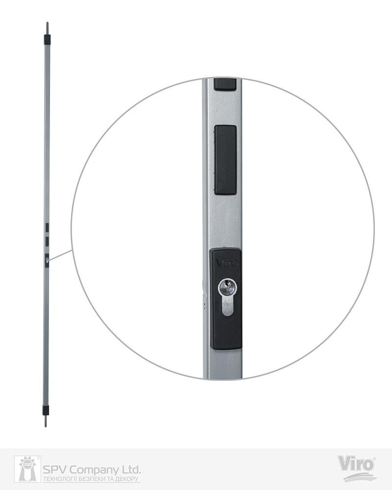 Фото Замок накладний VIRO 2-WAY DIN SPRANGA   GREY UNIV                 length_2400mm SP   в інтернет-магазині locksmaster.com.ua