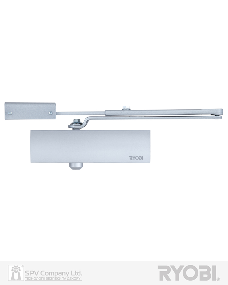 Фото Дотягувач накладний RYOBI 1200 D-1200P(U) SILVER   UNIV_ARM EN_2/3/4 80кг 1100мм   FIRE   в інтернет-магазині locksmaster.com.ua
