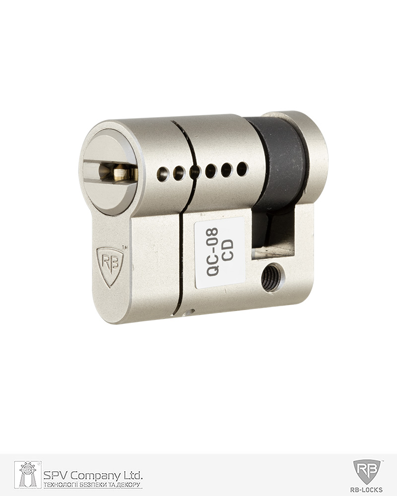 Фото Циліндр RB DIN_HALF_K     KEYLOCX 40,5 NST 30,5х10   CAM30   M/S   K04 в інтернет-магазині locksmaster.com.ua