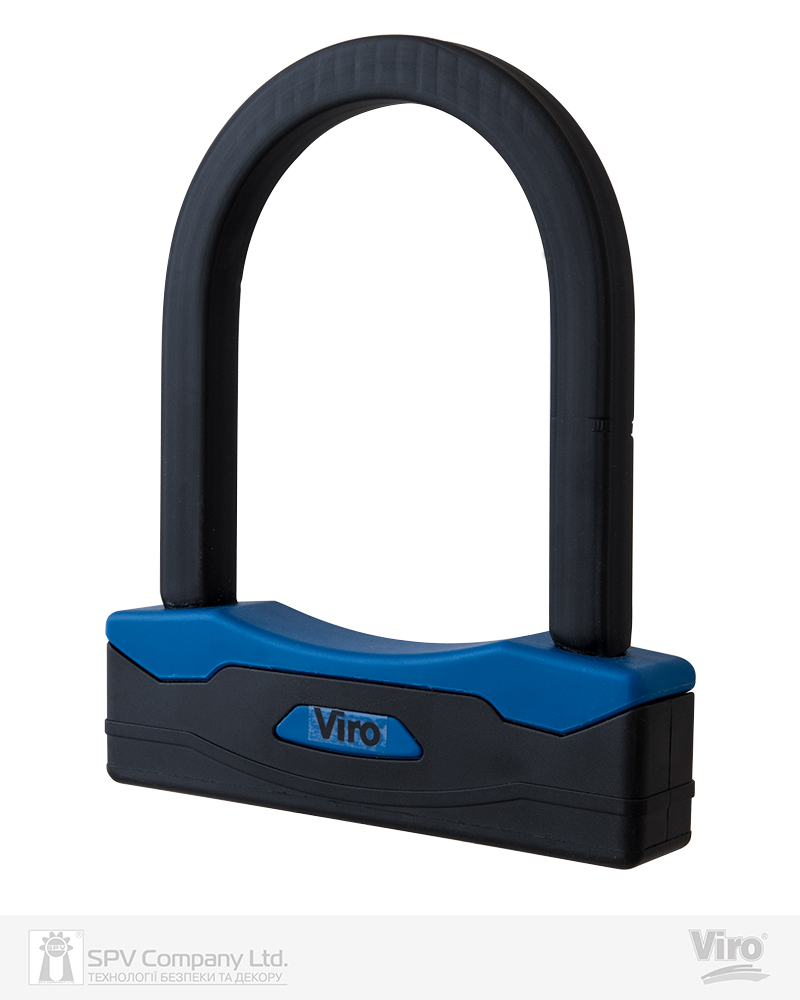 Фото Замок VIRO MOTO SEZIONE BLACK       2KEY   127мм   в інтернет-магазині locksmaster.com.ua