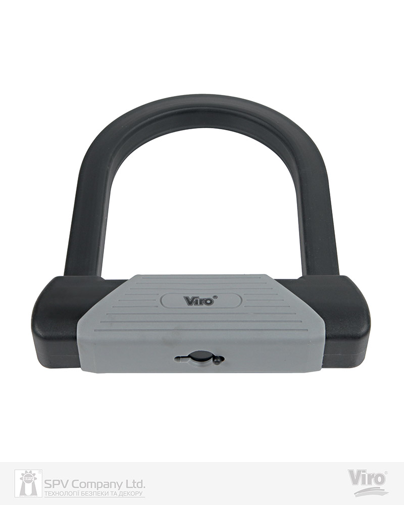 Фото Замок VIRO MOTO SEZIONE BLACK       2KEY   145мм   в інтернет-магазині locksmaster.com.ua