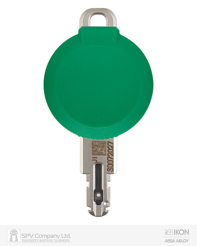 Фото Ключ IKON e-CLIQ 1KEY   27мм VERTICAL CLIQ_GO Bluetooth з кнопкою   15мм       GREEN в інтернет-магазині locksmaster.com.ua