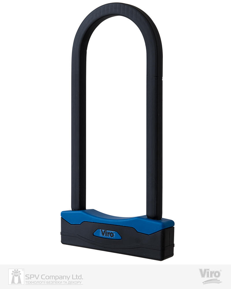 Фото Замок VIRO MOTO SEZIONE BLACK       2KEY   255мм   в інтернет-магазині locksmaster.com.ua