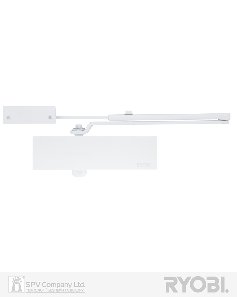 Фото Дотягувач накладний RYOBI 1200 D-1200P(U) WHITE BC UNIV_ARM EN_2/3/4 80кг 1100мм   FIRE   в інтернет-магазині locksmaster.com.ua