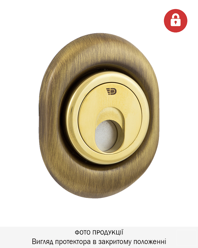 Фото Протектор DISEC MAGNETIC_3G   3G2FM DIN OVAL 25мм   Бронза_сатин 3клас BS O/K KM0P3G Зовнішній в інтернет-магазині locksmaster.com.ua