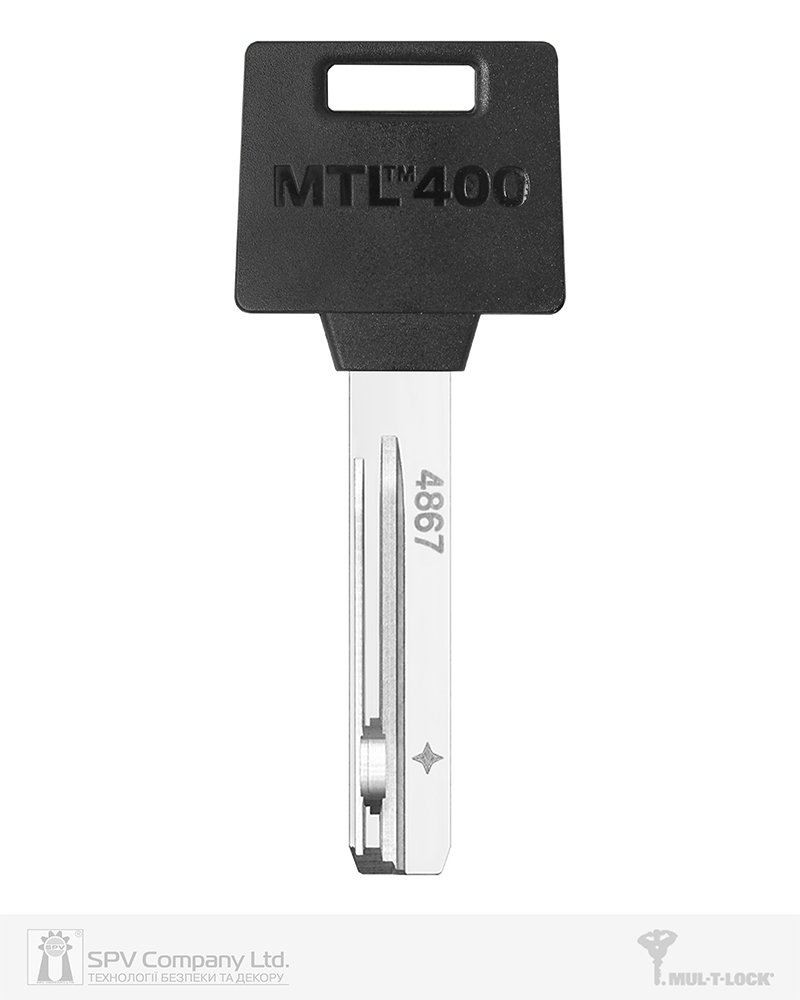 Фото Ключ MUL-T-LOCK MTL400 1KEY 4867 42,5мм HORIZONTAL   NSi 31мм     DND3D_BLACK     в інтернет-магазині locksmaster.com.ua