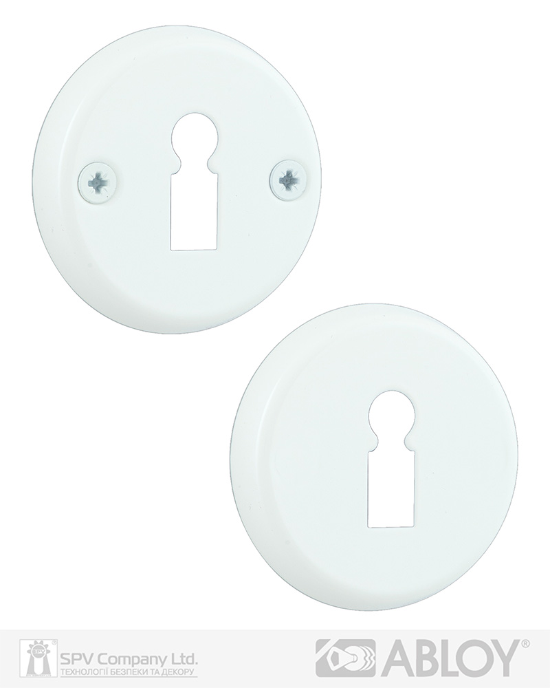 Фото Щиток ABLOY   LH004   BB ROUND   Фарба_біла   наскрізь   FE_JVA Комплект в інтернет-магазині locksmaster.com.ua